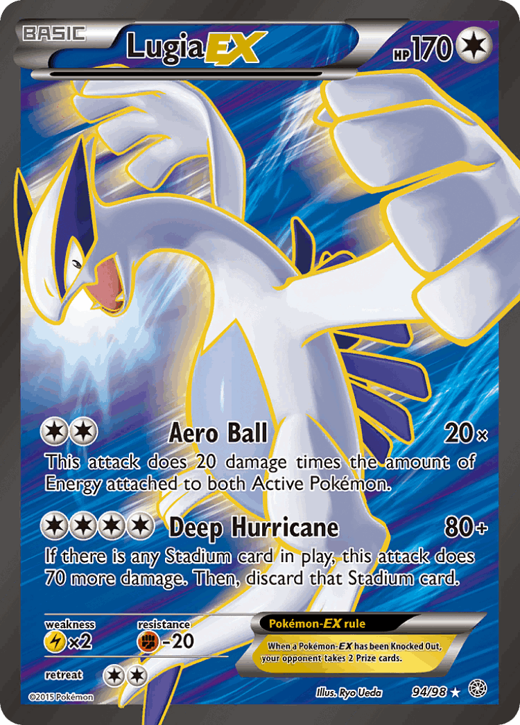 Lugia-EX #94 from Ancient Origins - Rare Ultra - Illustrated by Ryo Ueda