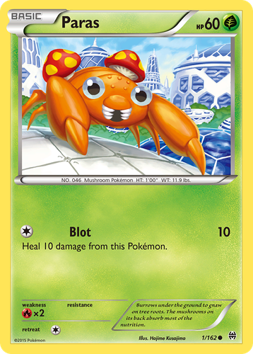 Paras Pokémon TCG card art