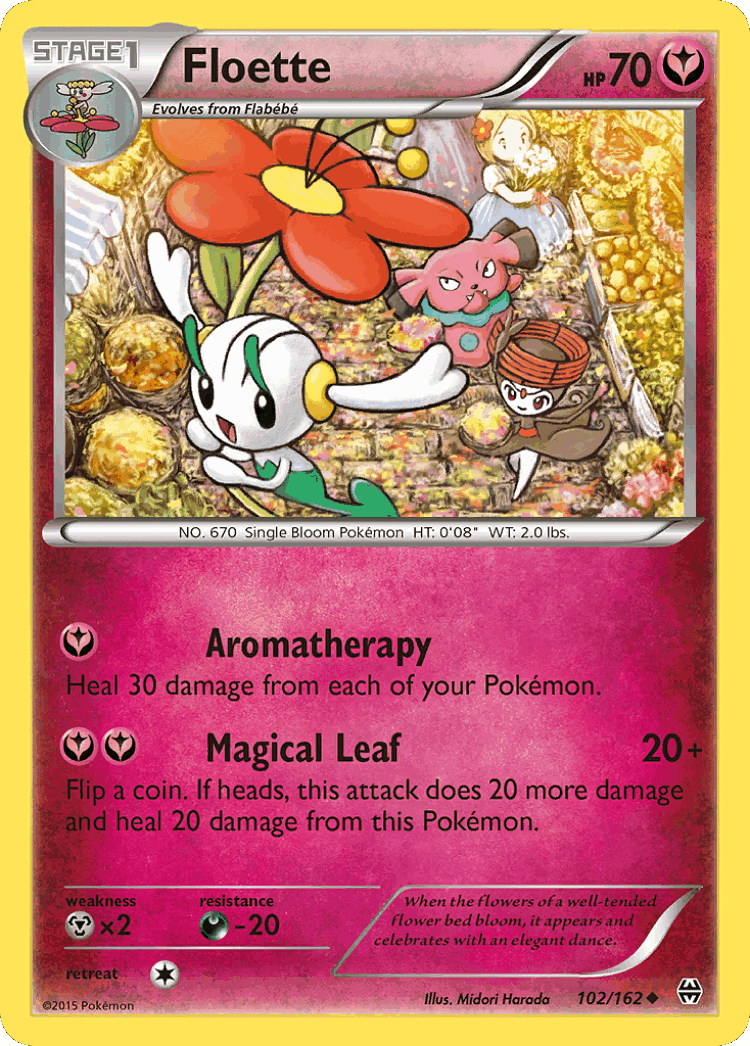 Floette #102 from BREAKthrough - Uncommon - Illustrated by Midori Harada