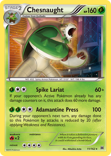 Chesnaught Pokémon TCG card art