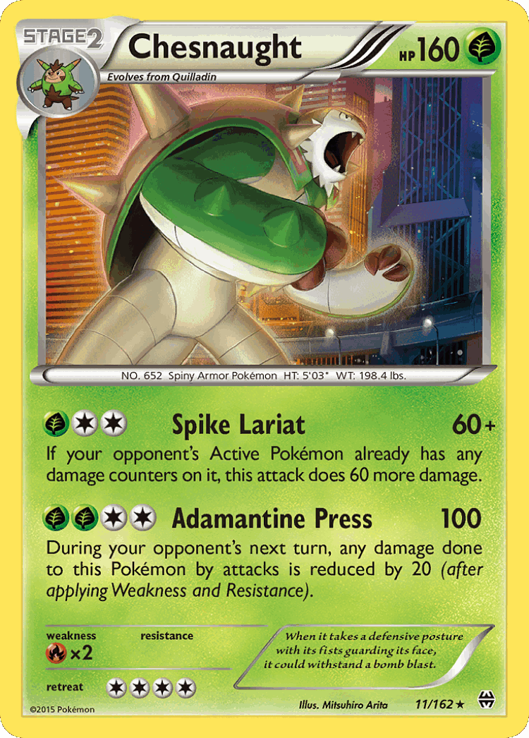 Chesnaught #11 from BREAKthrough - Rare Holo - Illustrated by Mitsuhiro Arita