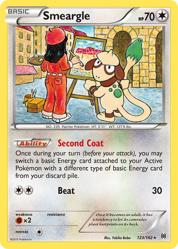Smeargle #123 from BREAKthrough - Rare - Illustrated by Yukiko Baba