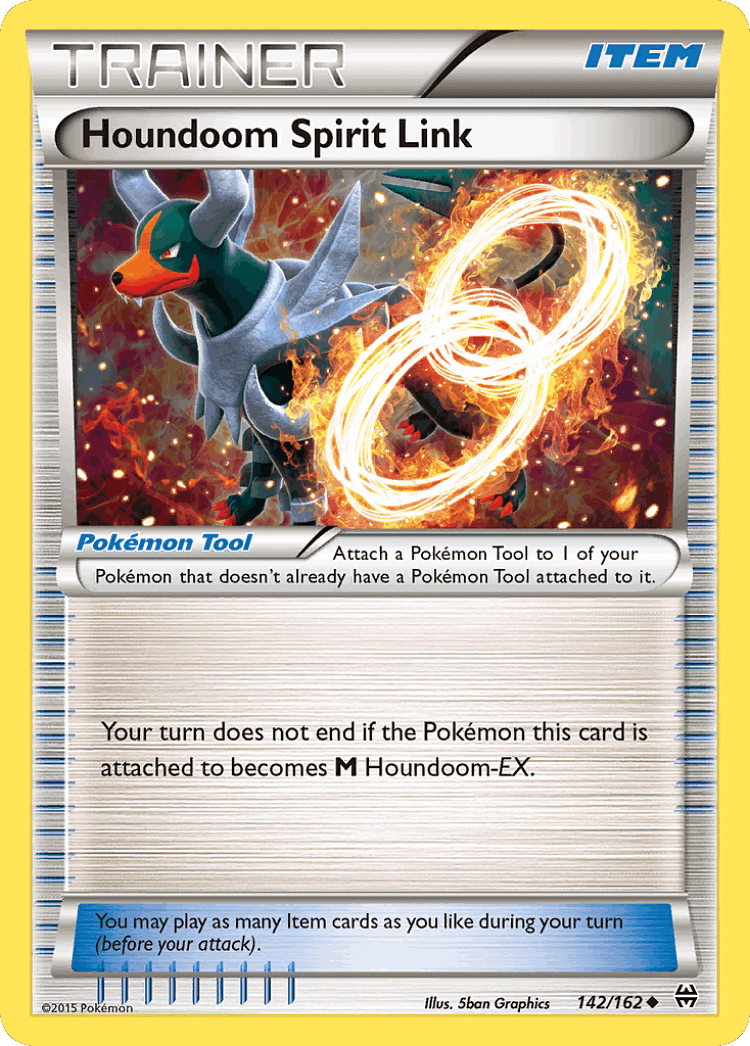 Houndoom Spirit Link #142 from BREAKthrough - Uncommon - Illustrated by 5ban Graphics
