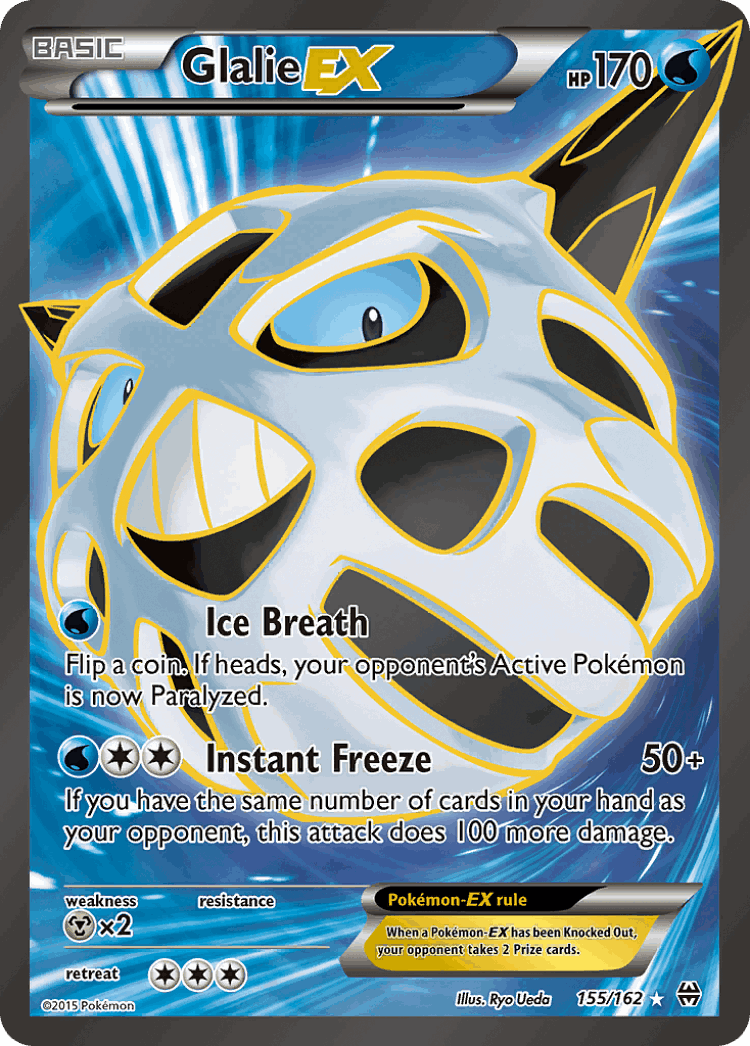 Glalie-EX #155 from BREAKthrough - Rare Ultra - Illustrated by Ryo Ueda