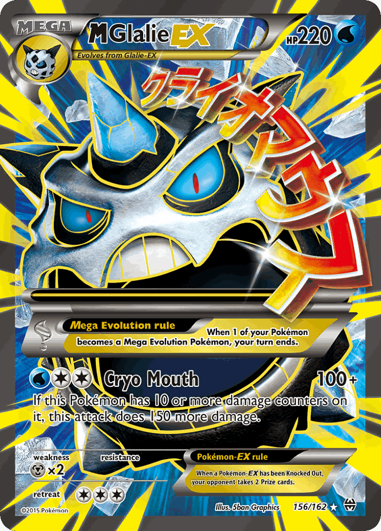 M Glalie-EX #156 from BREAKthrough - Rare Ultra - Illustrated by 5ban Graphics