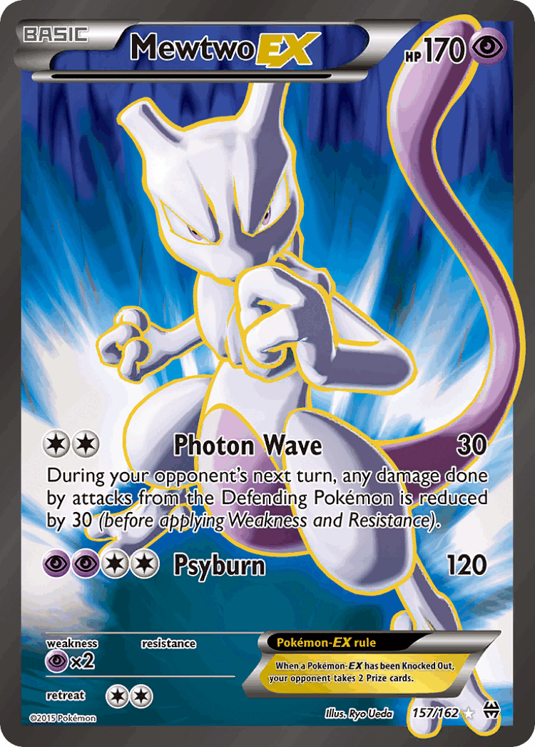 Mewtwo-EX #157 from BREAKthrough - Rare Ultra - Illustrated by Ryo Ueda