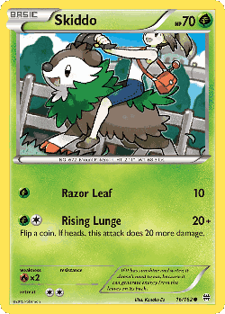 Skiddo Pokémon TCG card art