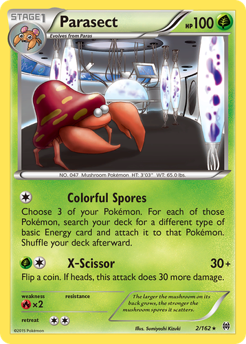 Parasect Pokémon TCG card art