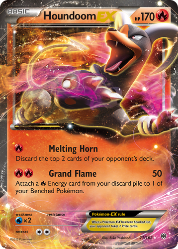 Houndoom-EX #21 from BREAKthrough - Rare Holo EX - Illustrated by Eske Yoshinob