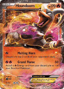 Houndoom-EX Pokémon TCG card art