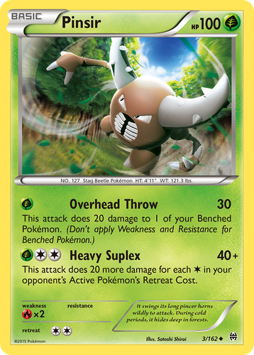 Pinsir Pokémon TCG card art