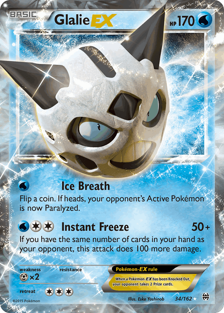 Glalie-EX #34 from BREAKthrough - Rare Holo EX - Illustrated by Eske Yoshinob