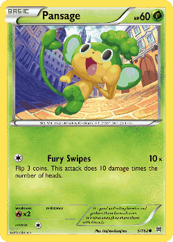 Pansage Pokémon TCG card art
