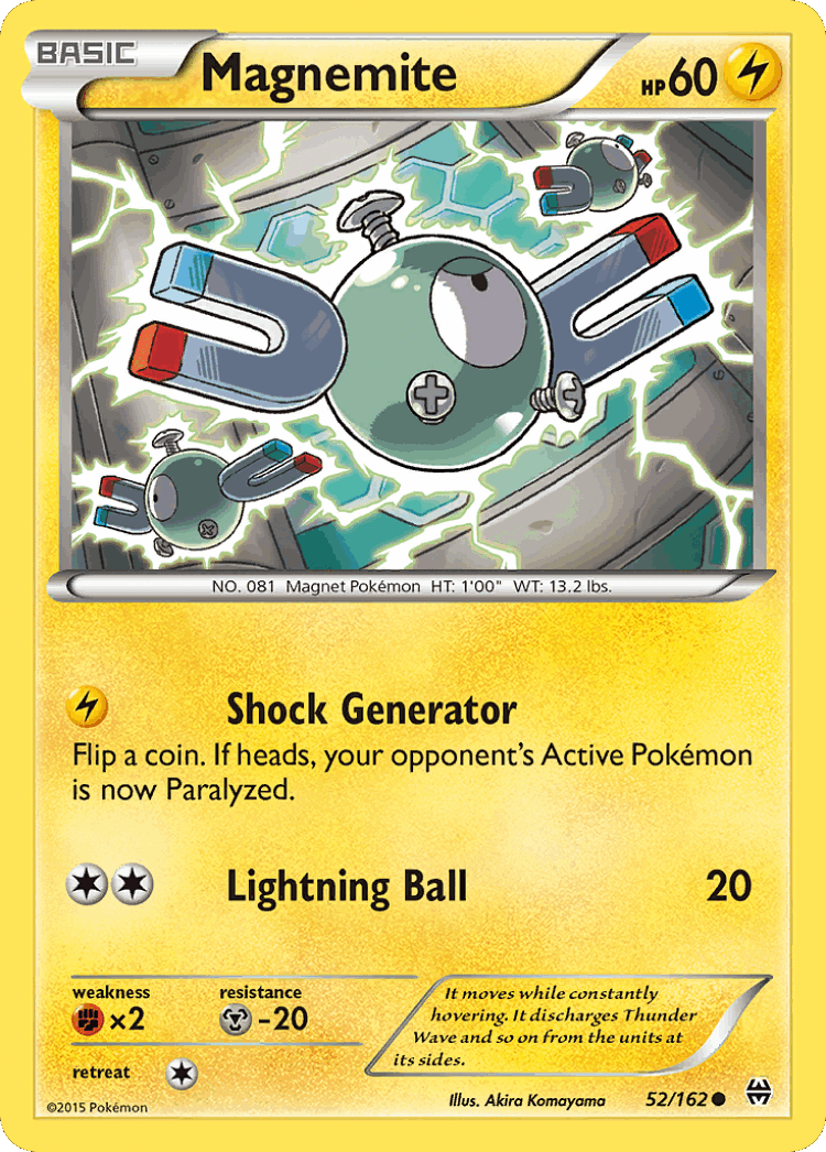 Magnemite #52 from BREAKthrough - Common - Illustrated by Akira Komayama