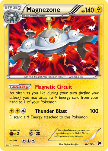 Magnezone #54 from BREAKthrough - Rare Holo - Illustrated by Hajime Kusajima