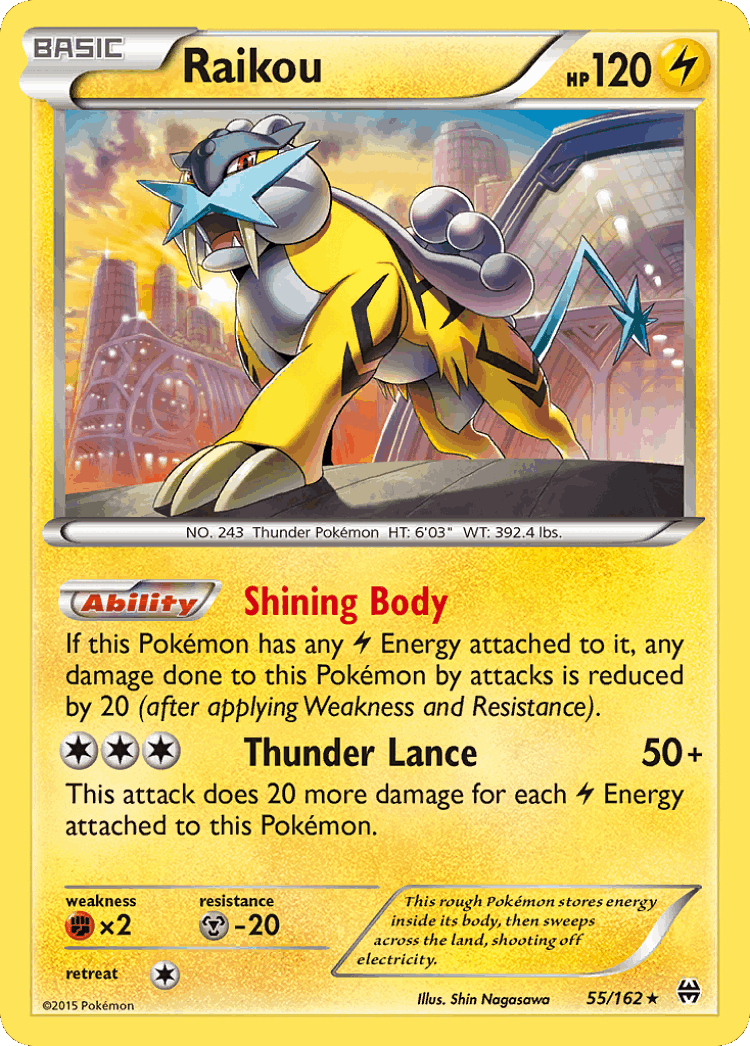 Raikou #55 from BREAKthrough - Rare Holo - Illustrated by Shin Nagasawa