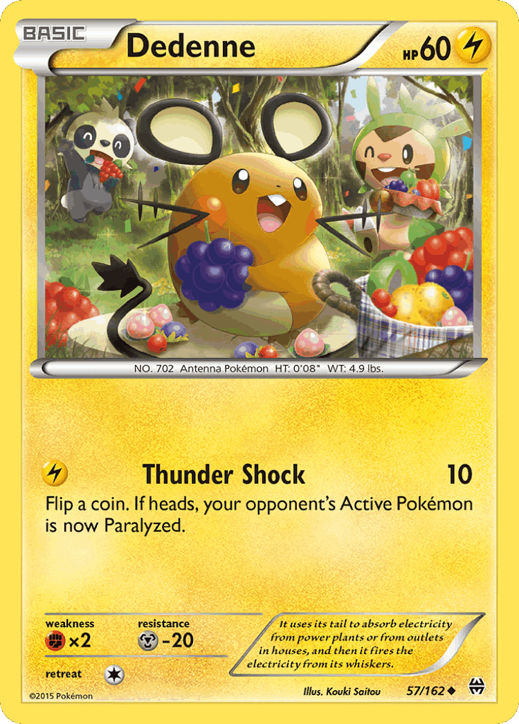 Dedenne #57 from BREAKthrough - Uncommon - Illustrated by Kouki Saitou