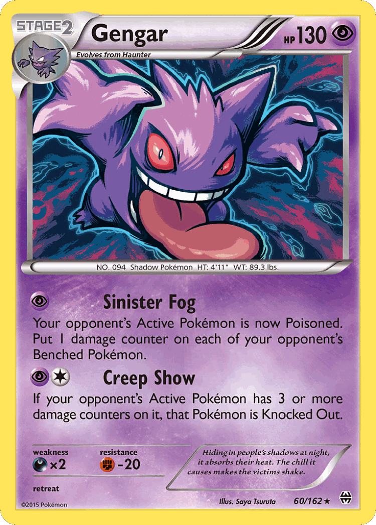 Gengar #60 from BREAKthrough - Rare Holo - Illustrated by Saya Tsuruta