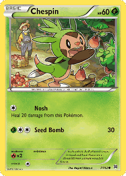 Chespin Pokémon TCG card art