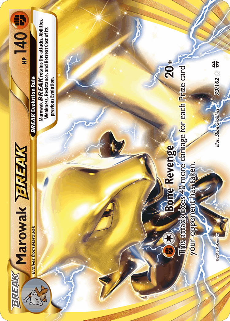 Marowak BREAK #79 from BREAKthrough - Rare BREAK - Illustrated by 5ban Graphics