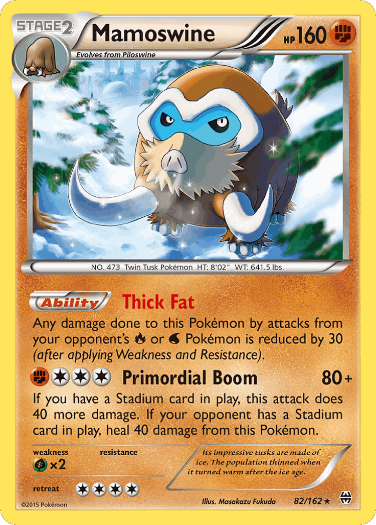 Mamoswine #82 from BREAKthrough - Rare Holo - Illustrated by Masakazu Fukuda