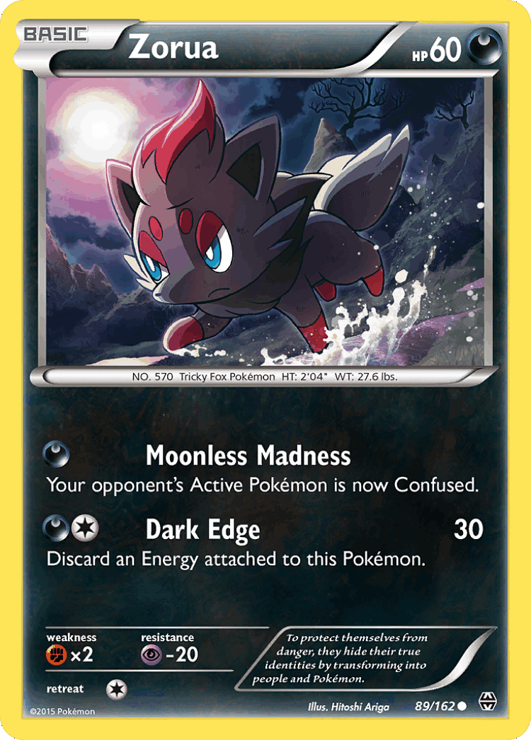Zorua #89 from BREAKthrough - Common - Illustrated by Hitoshi Ariga