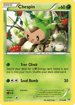 Chespin Pokémon TCG card art