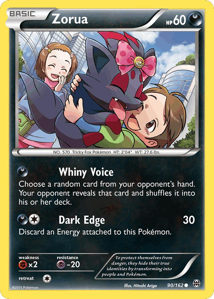 Zorua #90 from BREAKthrough - Common - Illustrated by Hitoshi Ariga