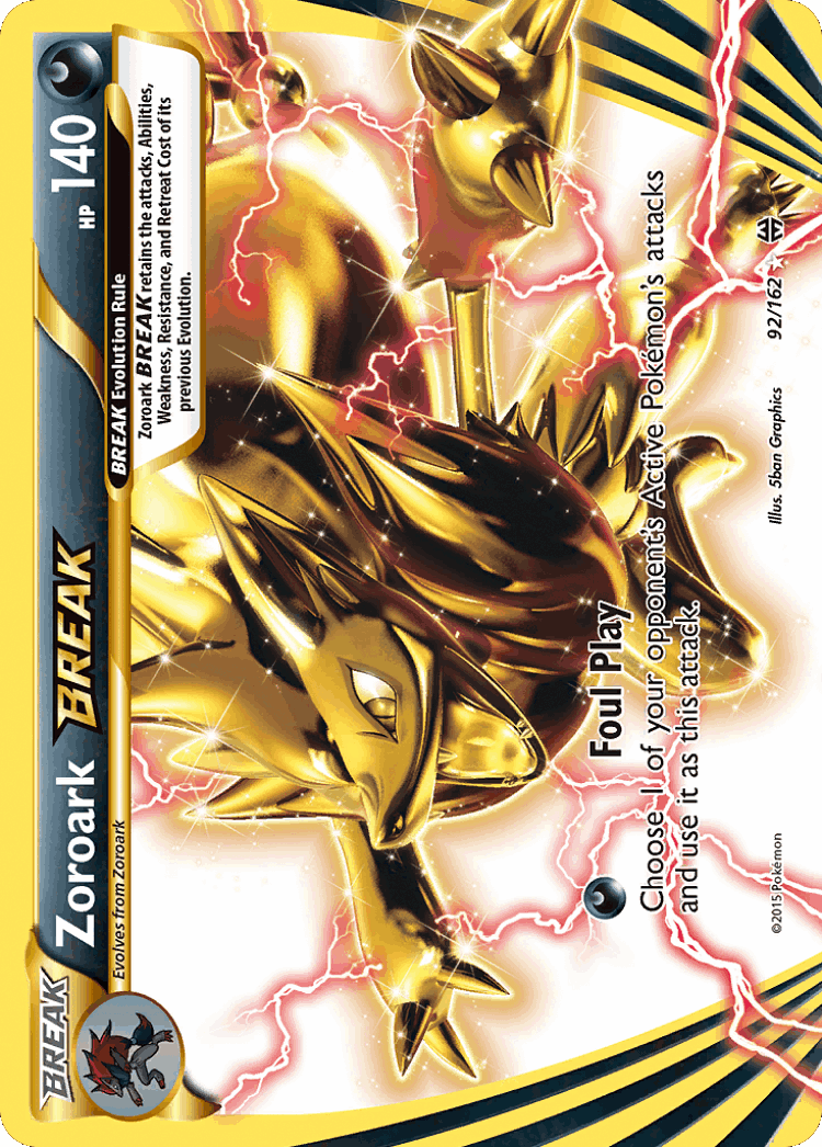 Zoroark BREAK #92 from BREAKthrough - Rare BREAK - Illustrated by 5ban Graphics