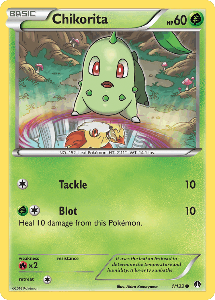 Chikorita #1 from BREAKpoint - Common - Illustrated by Akira Komayama