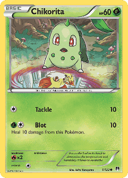 Chikorita Pokémon TCG card art