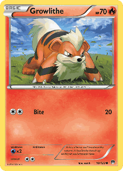 Growlithe Pokémon TCG card art