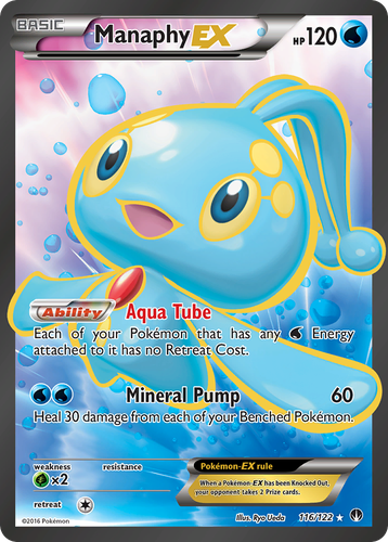 Manaphy-EX #116 from BREAKpoint - Rare Ultra - Illustrated by Ryo Ueda