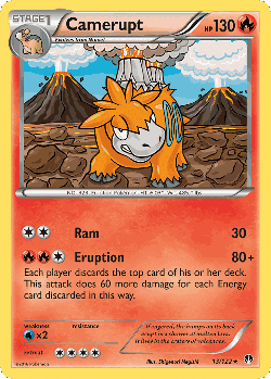 Camerupt Pokémon TCG card art