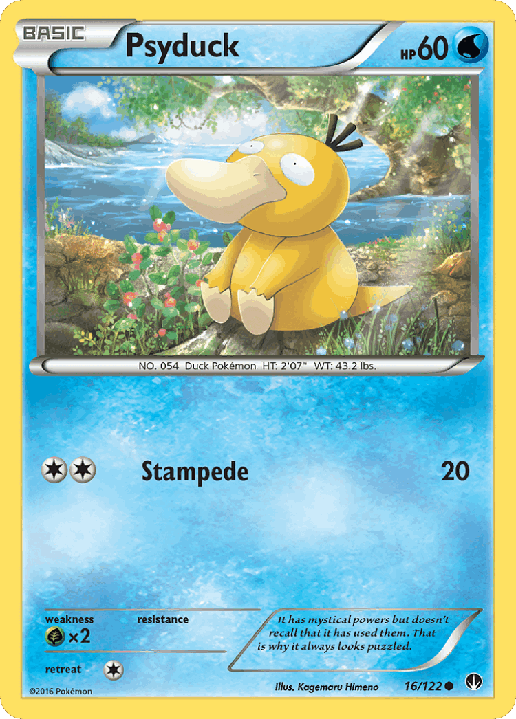 Psyduck #16 from BREAKpoint - Common - Illustrated by Kagemaru Himeno