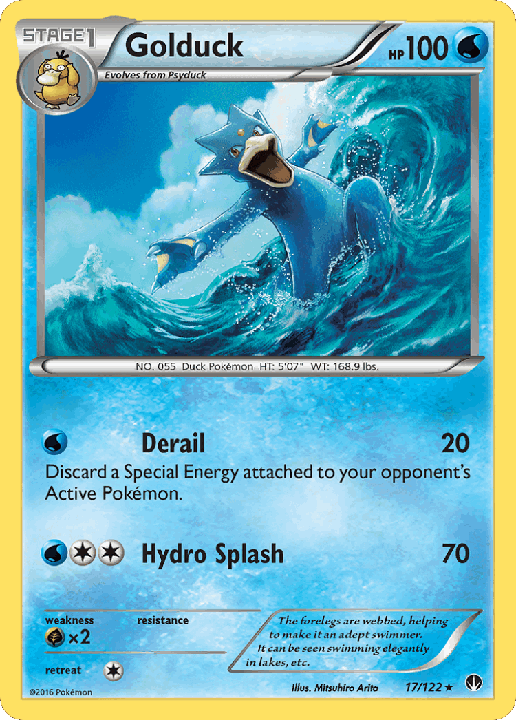 Golduck #17 from BREAKpoint - Rare - Illustrated by Mitsuhiro Arita