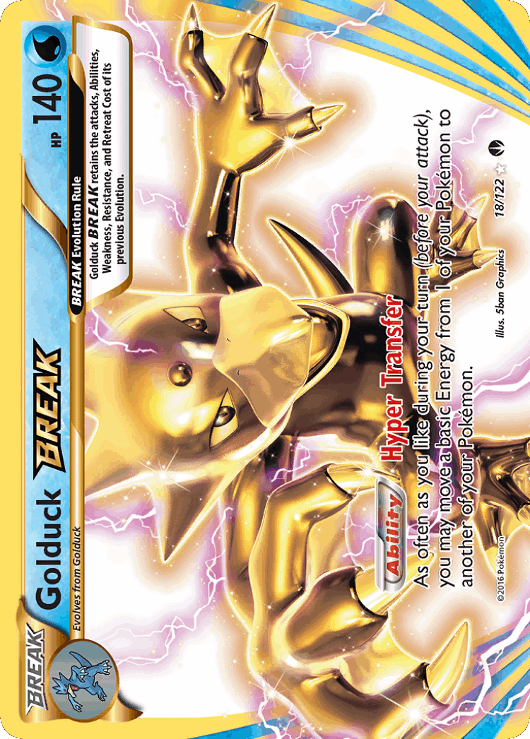 Golduck BREAK #18 from BREAKpoint - Rare BREAK - Illustrated by 5ban Graphics