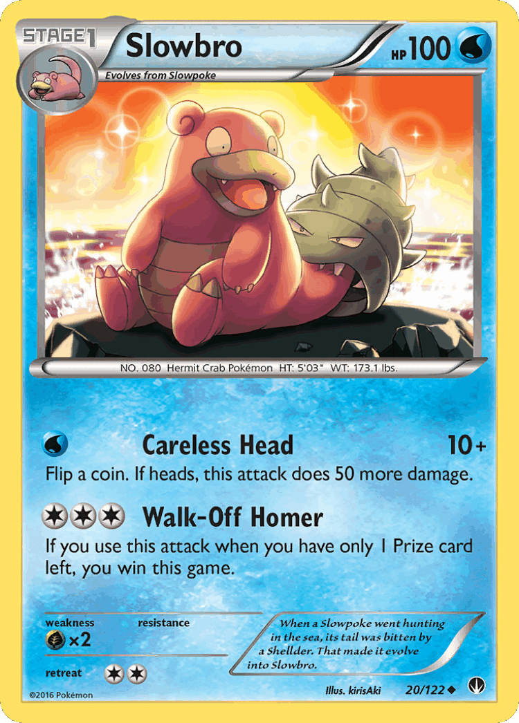 Slowbro #20 from BREAKpoint - Uncommon - Illustrated by kirisAki