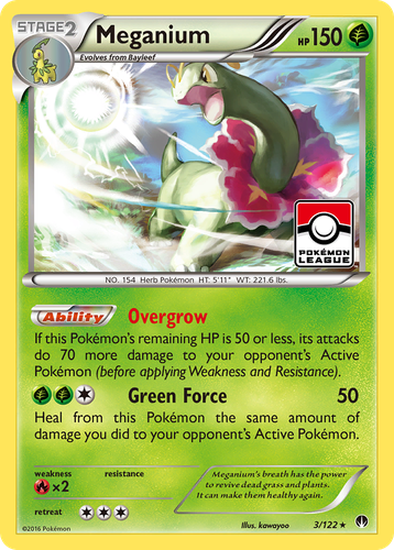Meganium #3 from BREAKpoint - Rare Holo - Illustrated by kawayoo