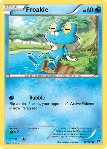 Froakie #38 from BREAKpoint - Common - Illustrated by Sanosuke Sakuma