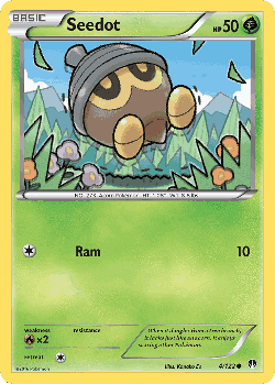 Seedot Pokémon TCG card art