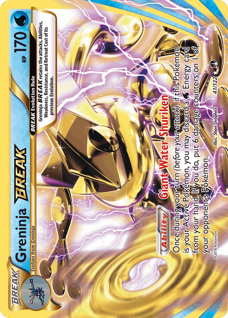Greninja BREAK #41 from BREAKpoint - Rare BREAK - Illustrated by 5ban Graphics