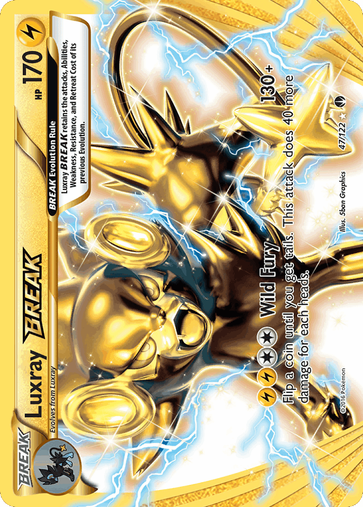 Luxray BREAK #47 from BREAKpoint - Rare BREAK - Illustrated by 5ban Graphics