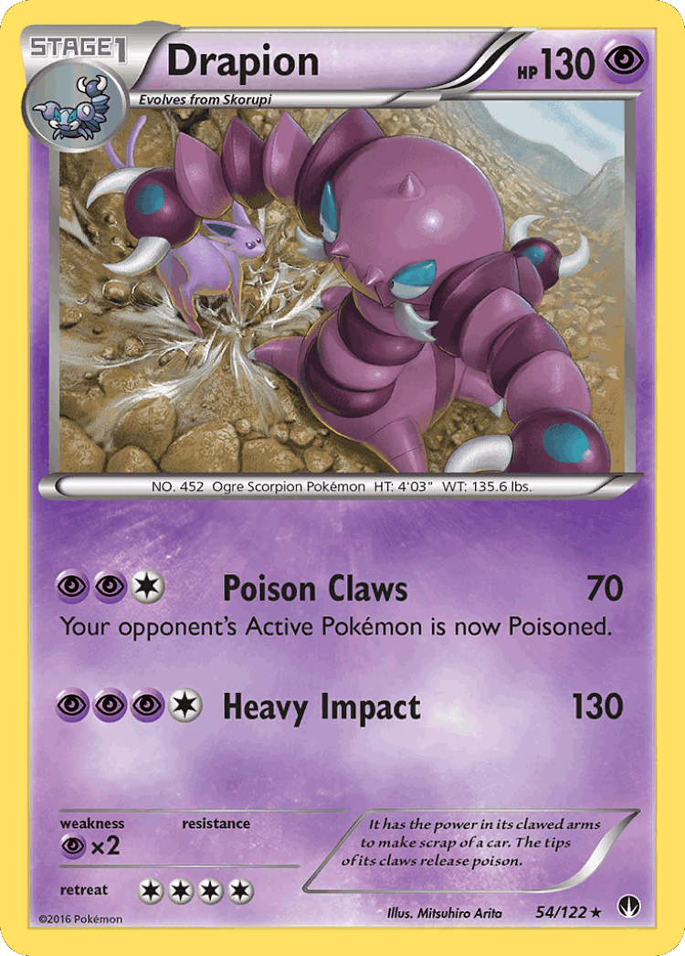 Drapion #54 from BREAKpoint - Rare - Illustrated by Mitsuhiro Arita