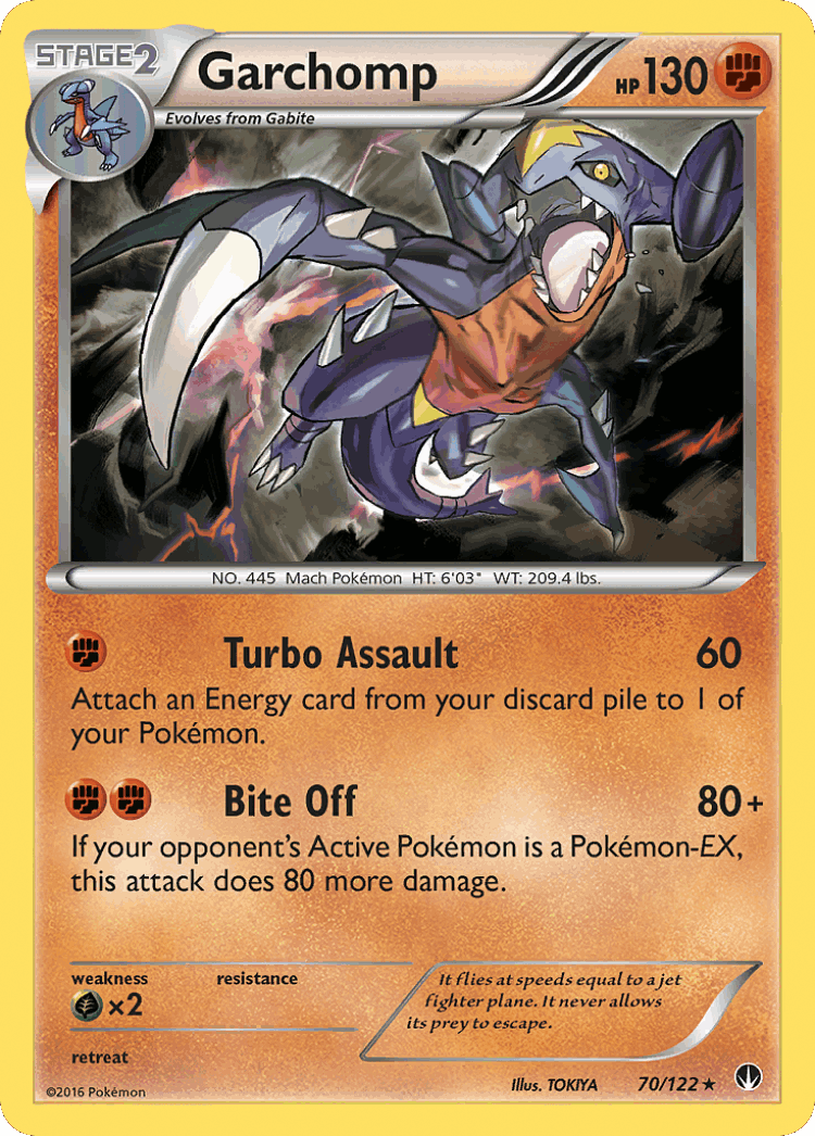 Garchomp #70 from BREAKpoint - Rare Holo - Illustrated by TOKIYA