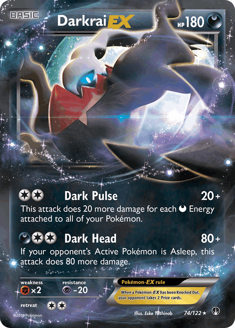Darkrai-EX #74 from BREAKpoint - Rare Holo EX - Illustrated by Eske Yoshinob