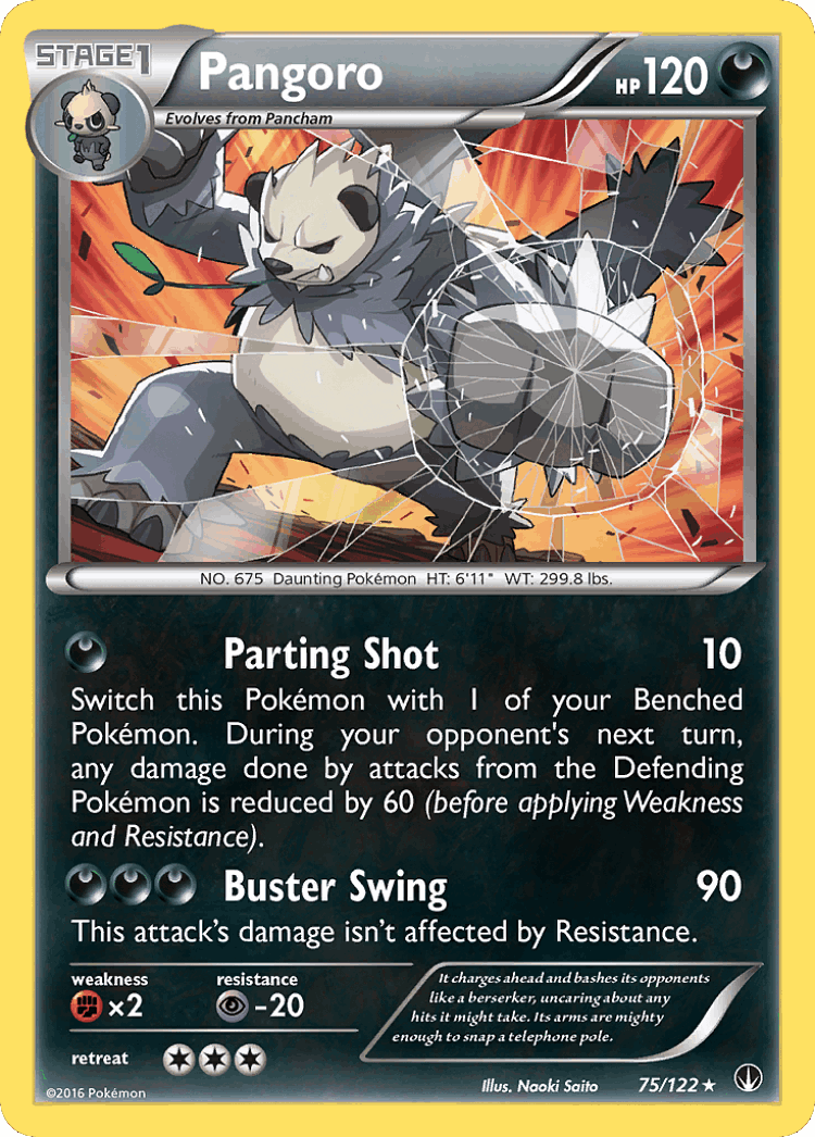 Pangoro #75 from BREAKpoint - Rare - Illustrated by Naoki Saito