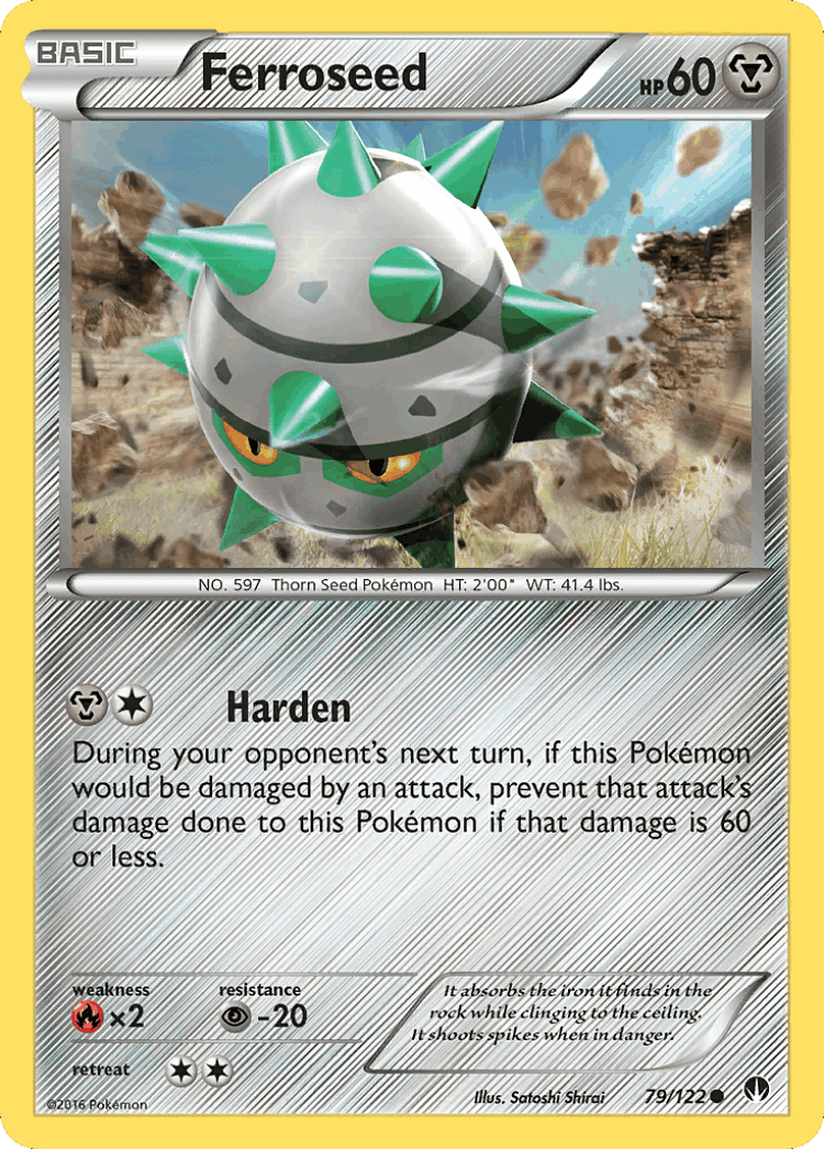 Ferroseed #79 from BREAKpoint - Common - Illustrated by Satoshi Shirai