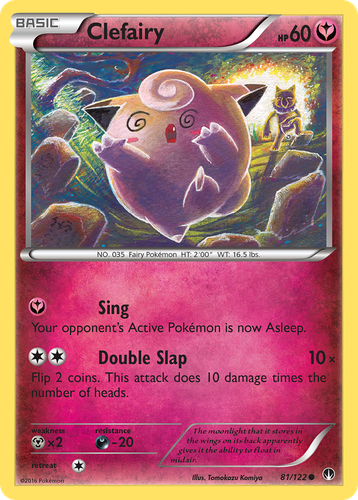 Clefairy #81 from BREAKpoint - Common - Illustrated by Tomokazu Komiya