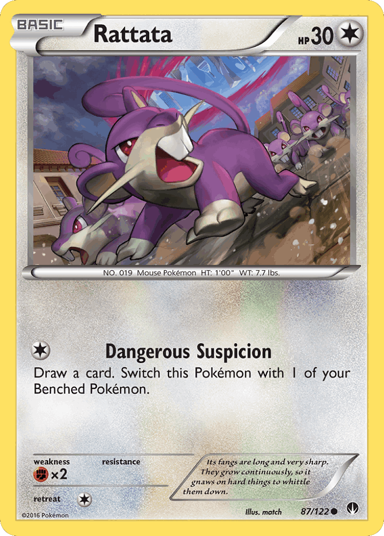 Rattata #87 from BREAKpoint - Common - Illustrated by match